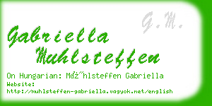 gabriella muhlsteffen business card